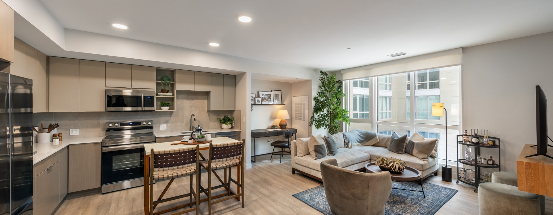 Kitchen and Living Room