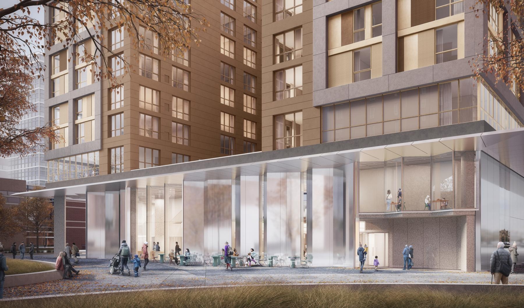 Find your perfect fit at Library Lofts a group of people walking around a building